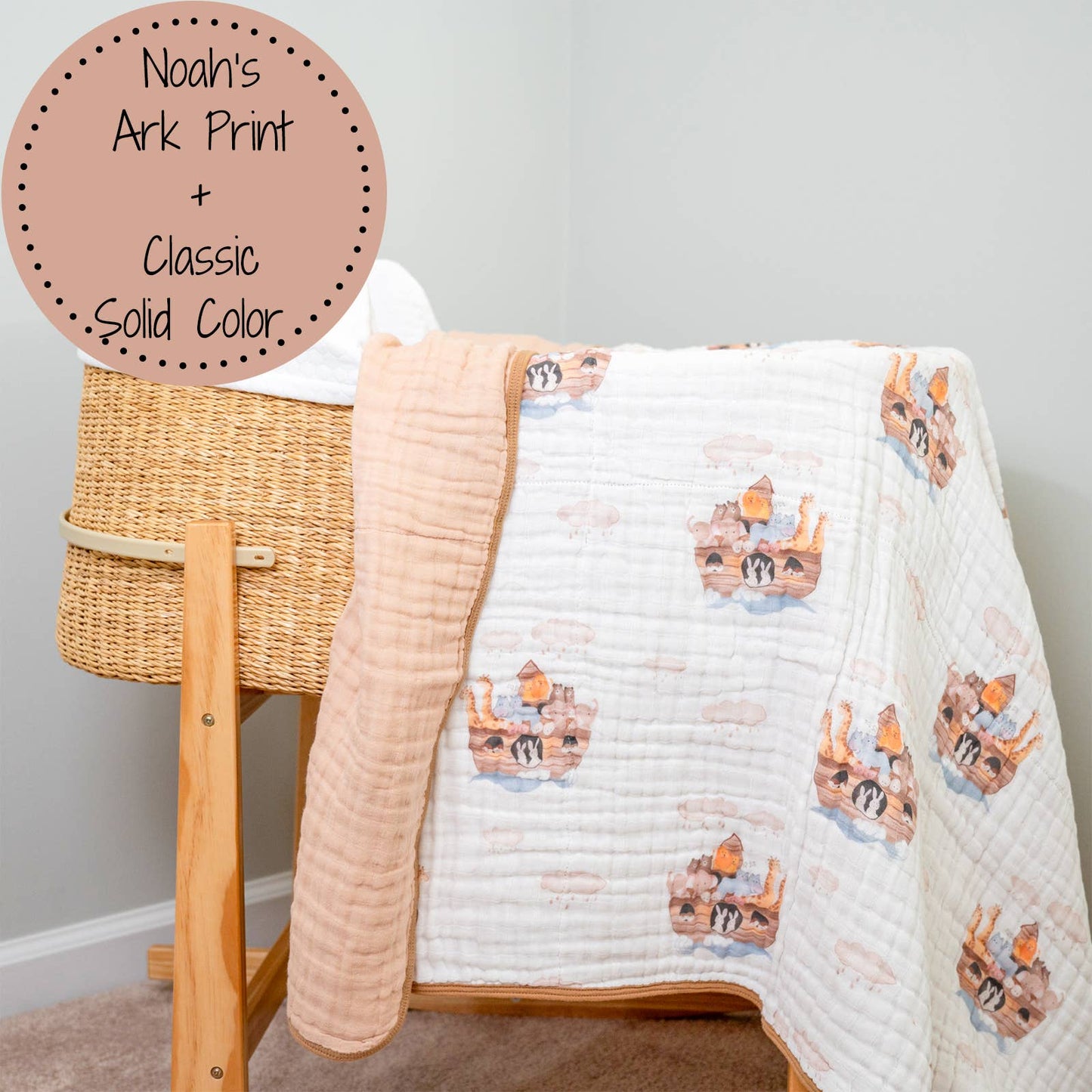 Noah's Ark Muslin Quilt Baby & Kids Blanket