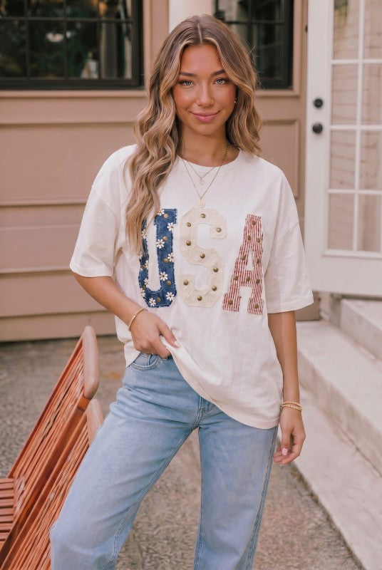 Patriotic Patchwork Tee