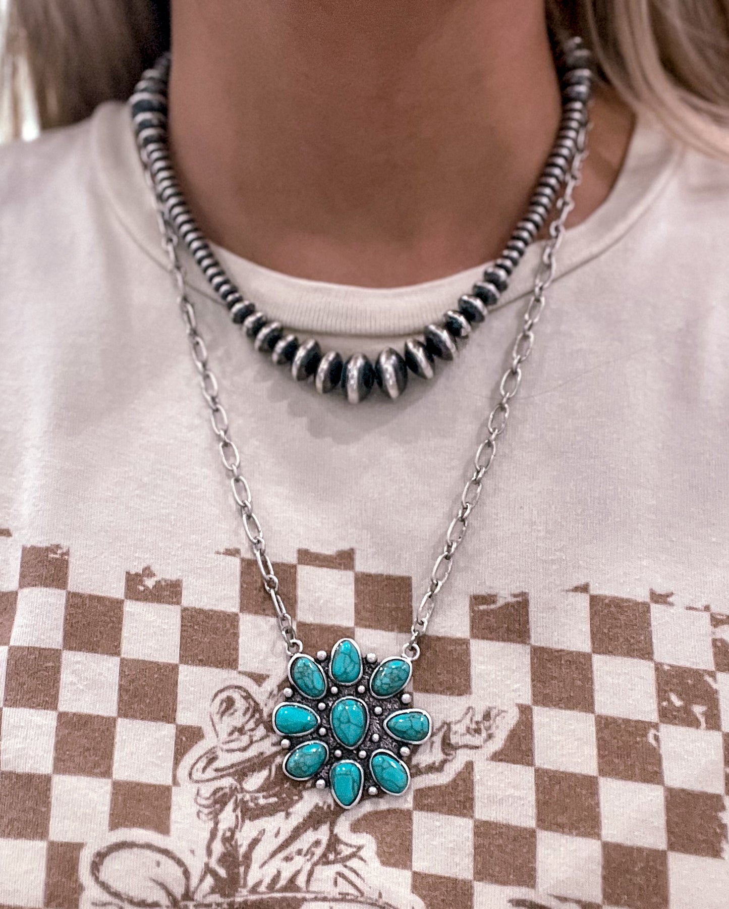 Cluster Paper Clip Chain Necklace
