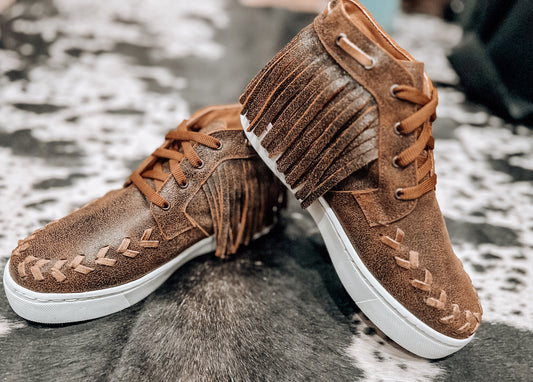 Cheyenne Leather Fringe Sneakers