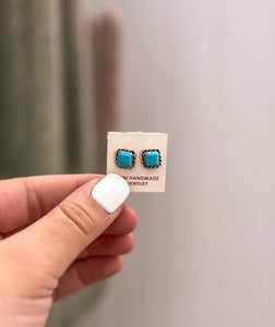 Turquoise Square Earrings