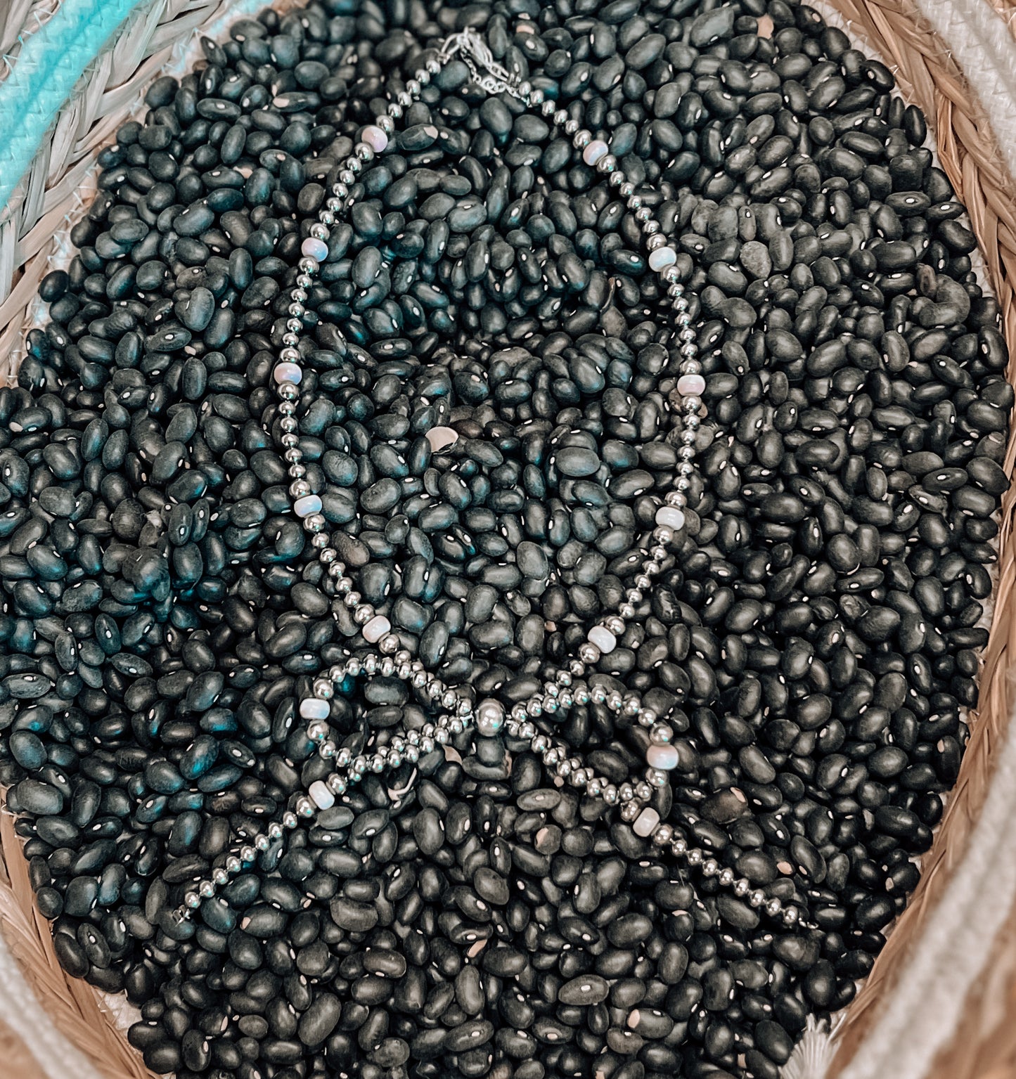 15” Graduated Sterling Silver Pearls &  Pink Conch Bow Necklace