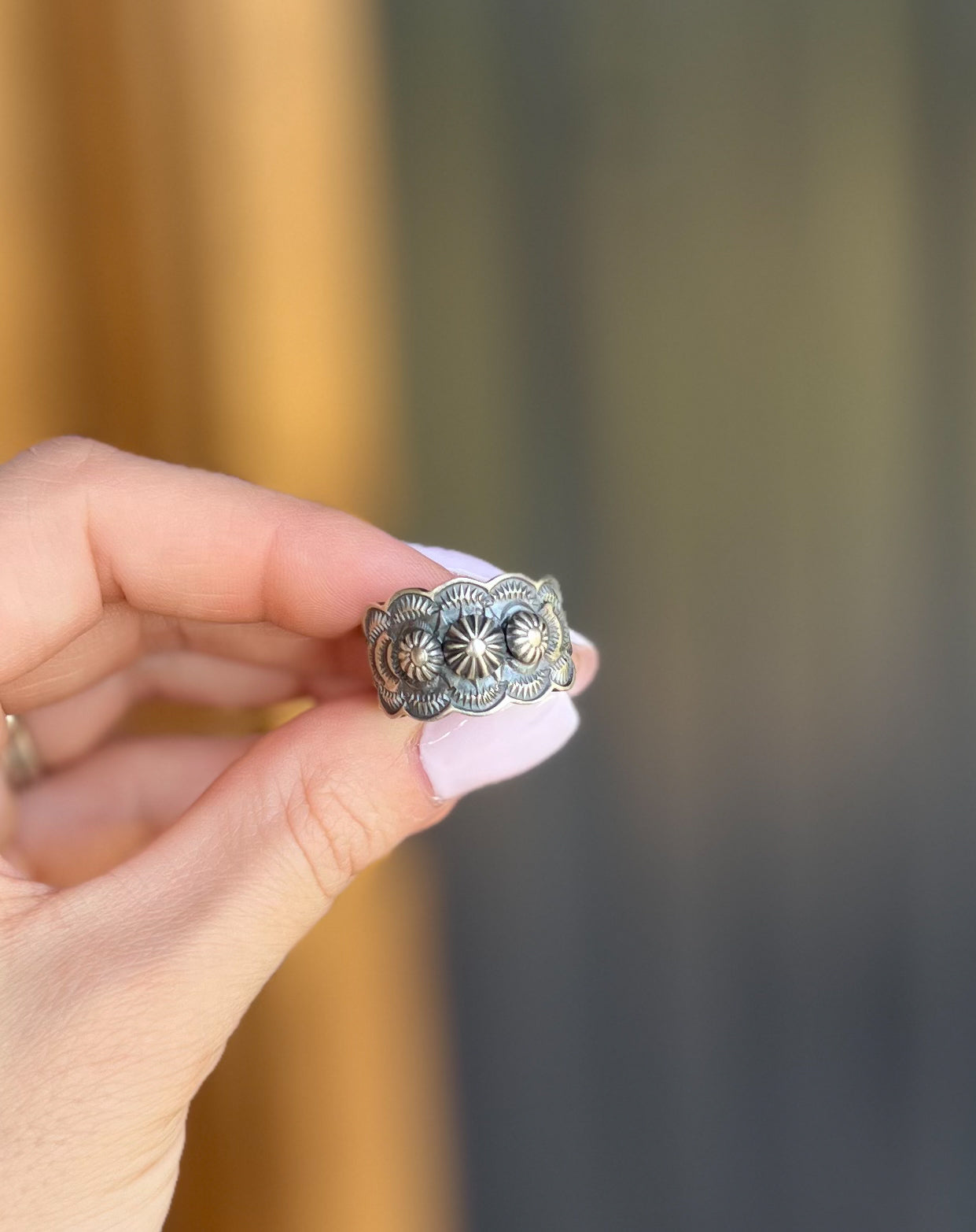 Sterling Silver Concho Ring *6.5