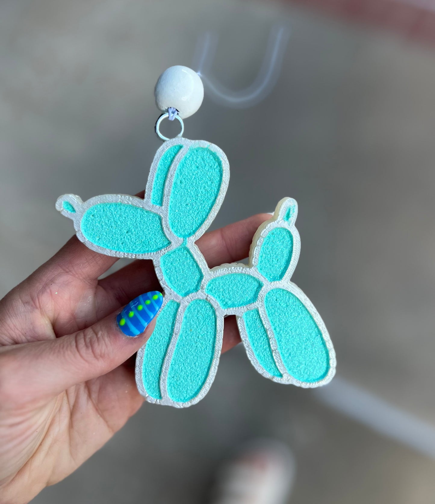 Turquoise Balloon Dog Freshie-Pumpkin Spice