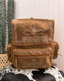 Boot Stitch Leather Backpack *Light Brown