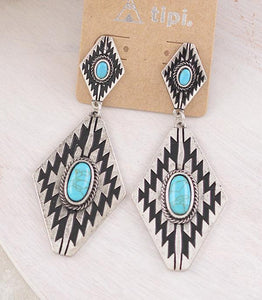 Aztec Dangle Earrings