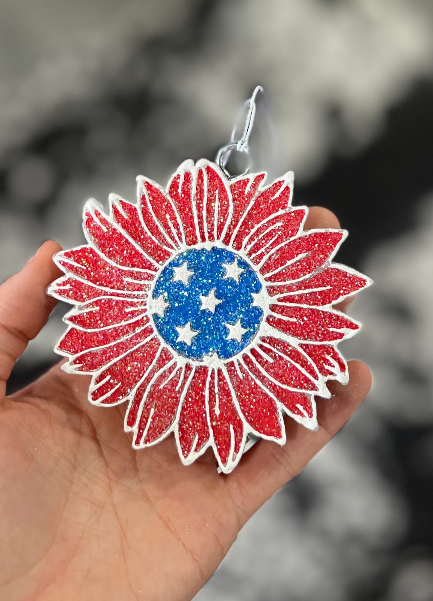 Red White & Blue Sunflower Freshie- Rhinestone Cowboy