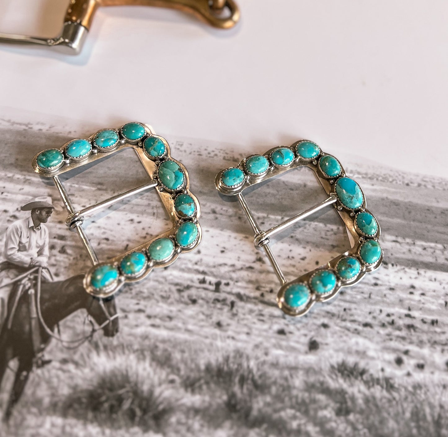 Kingman Turquoise Belt Buckle