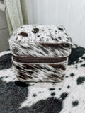 Cowhide Mini Travel Jewelry Box