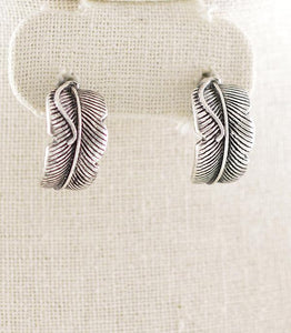 Feather Hoop Earrings