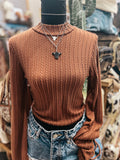 The Mocha Bell Sleeve Top