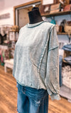 The Shay Acid Wash Sweatshirt *Ash Blue