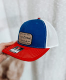 Overtime Hours Hat-Red/White/Blue