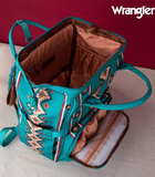 Teal Wrangler Aztec Diaper Bag