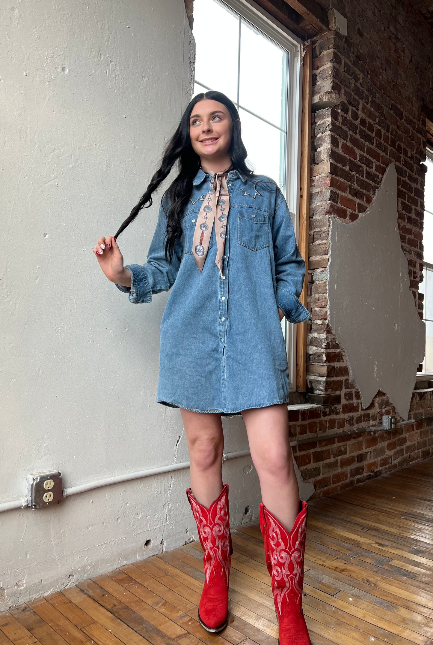 Bootstitch Denim Mini Dress