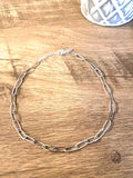 Silver Paperclip Chain Choker