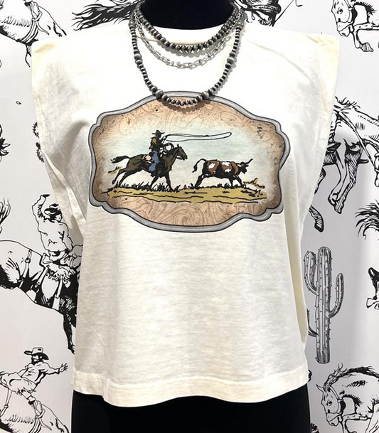 Cattle Buckle Muscle Tank