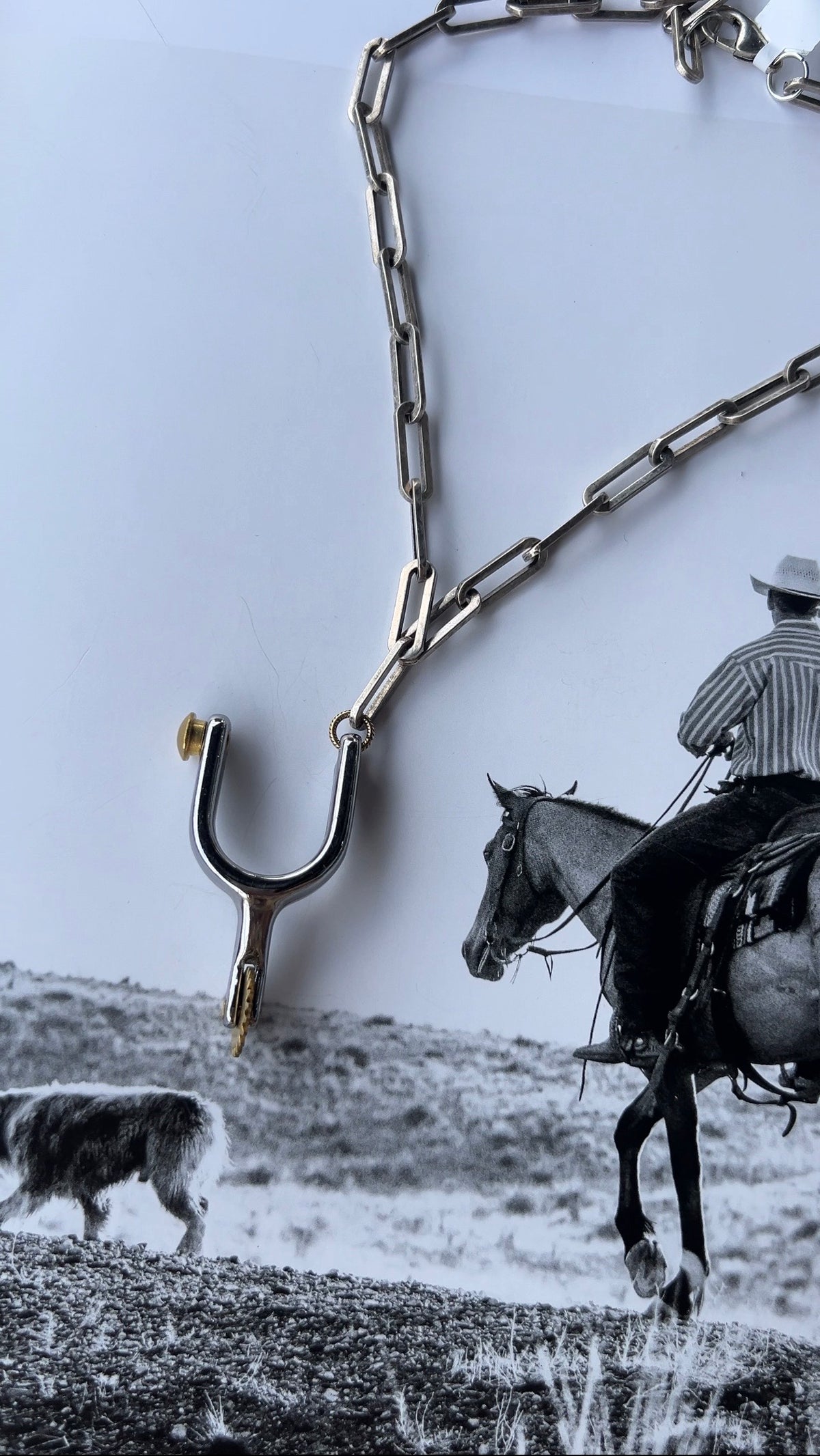 V2 Designs Silver & Gold Spur Necklace