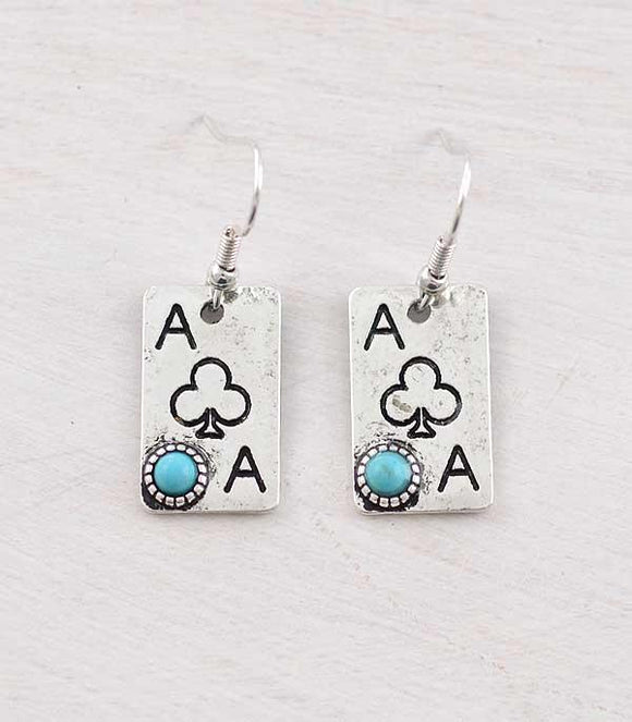 Ace Card Dangle Earrings