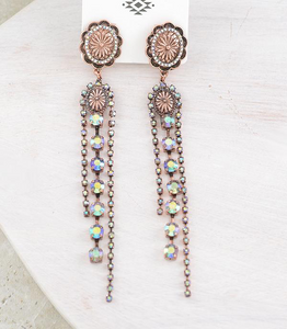 Concho Tassel Earrings