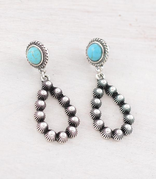 Concho Teardrop Earrings