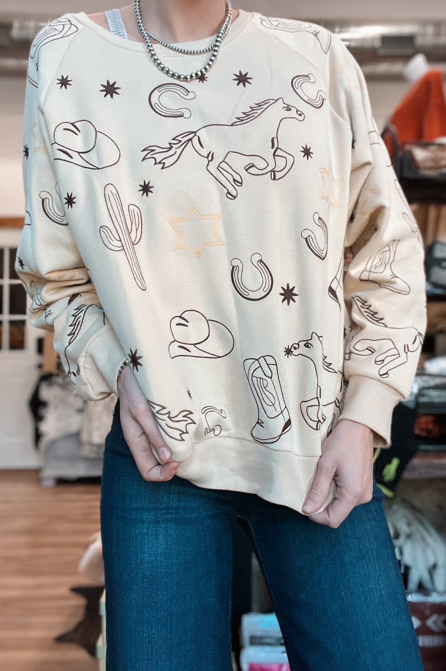 Maddie Embroidered Sweatshirt