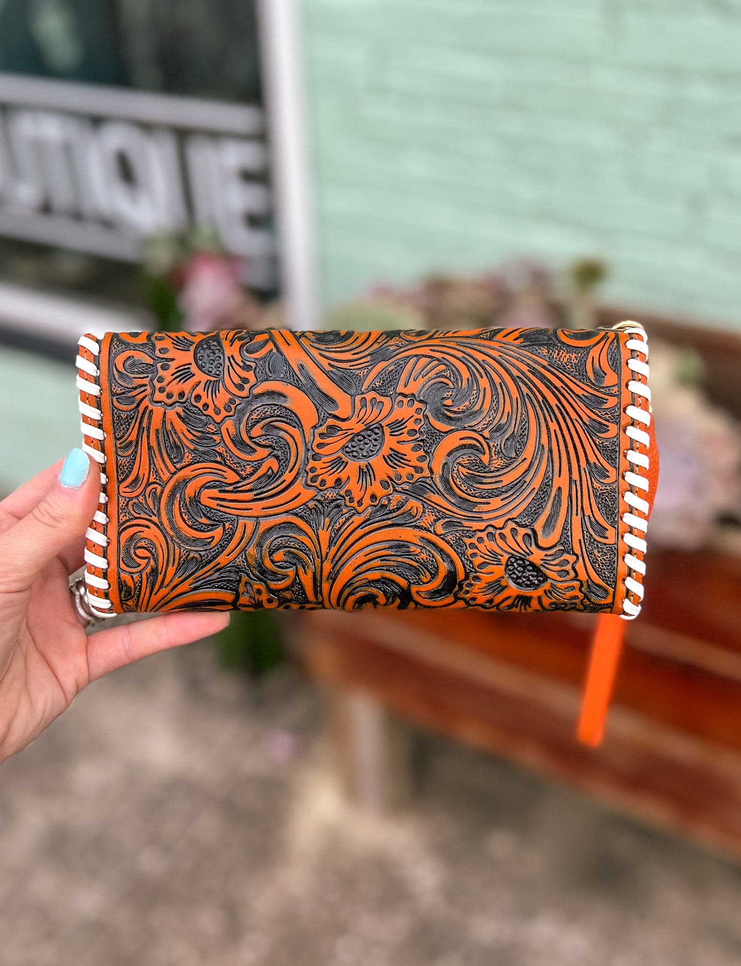 Desert Roses Wallet in Crimson *Orange