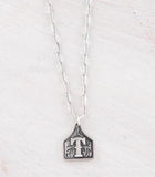 Cow Tag Initial Necklace