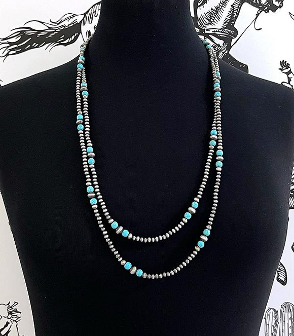 Layered Navajo & Turquoise Necklace