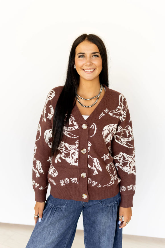 Western Thing Button Cardigan