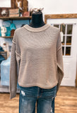 The River Crew Neck Cropped Sweater *Ash Mocha