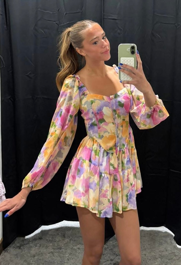Breezy Floral Mini Romper *Soft Pink