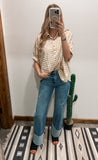 The Willow Gingham Top *Sand