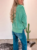 Lenna Oversized Ribbed Sweater *Kelly Green