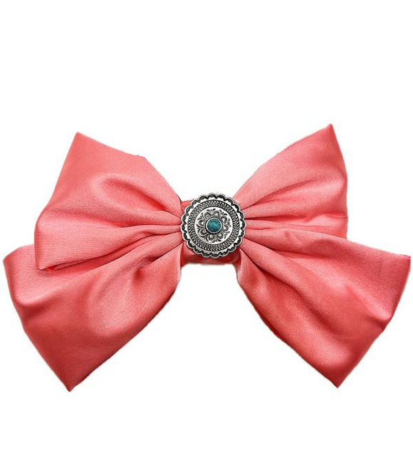 Western Concho Hair Bow *Pink