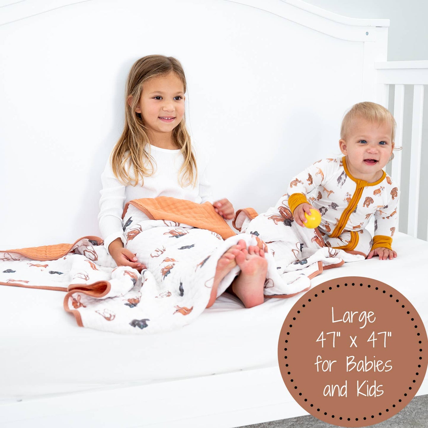 Blanket Better in Boots Muslin Quilt Blanket