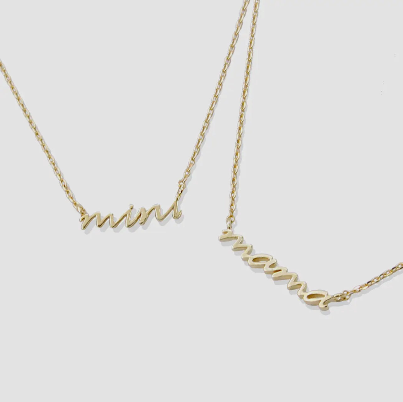 Gold Dipped Mama & Mini Necklace Set