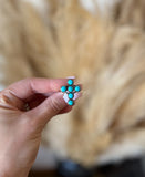Sleeping Beauty Turquoise Cross Ring *Size 5