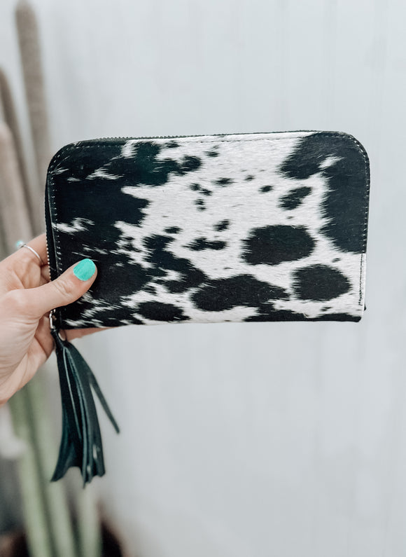 Black & White Cowhide Wallet