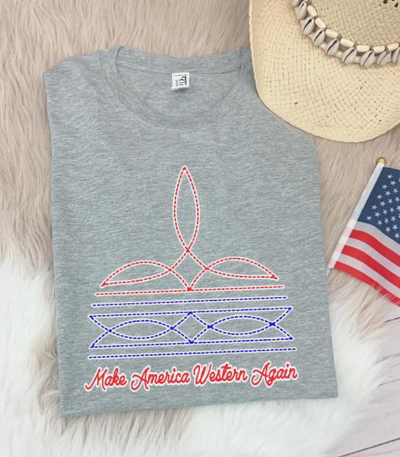 Make America Western Bootstitch Oversized Graphic Tee
