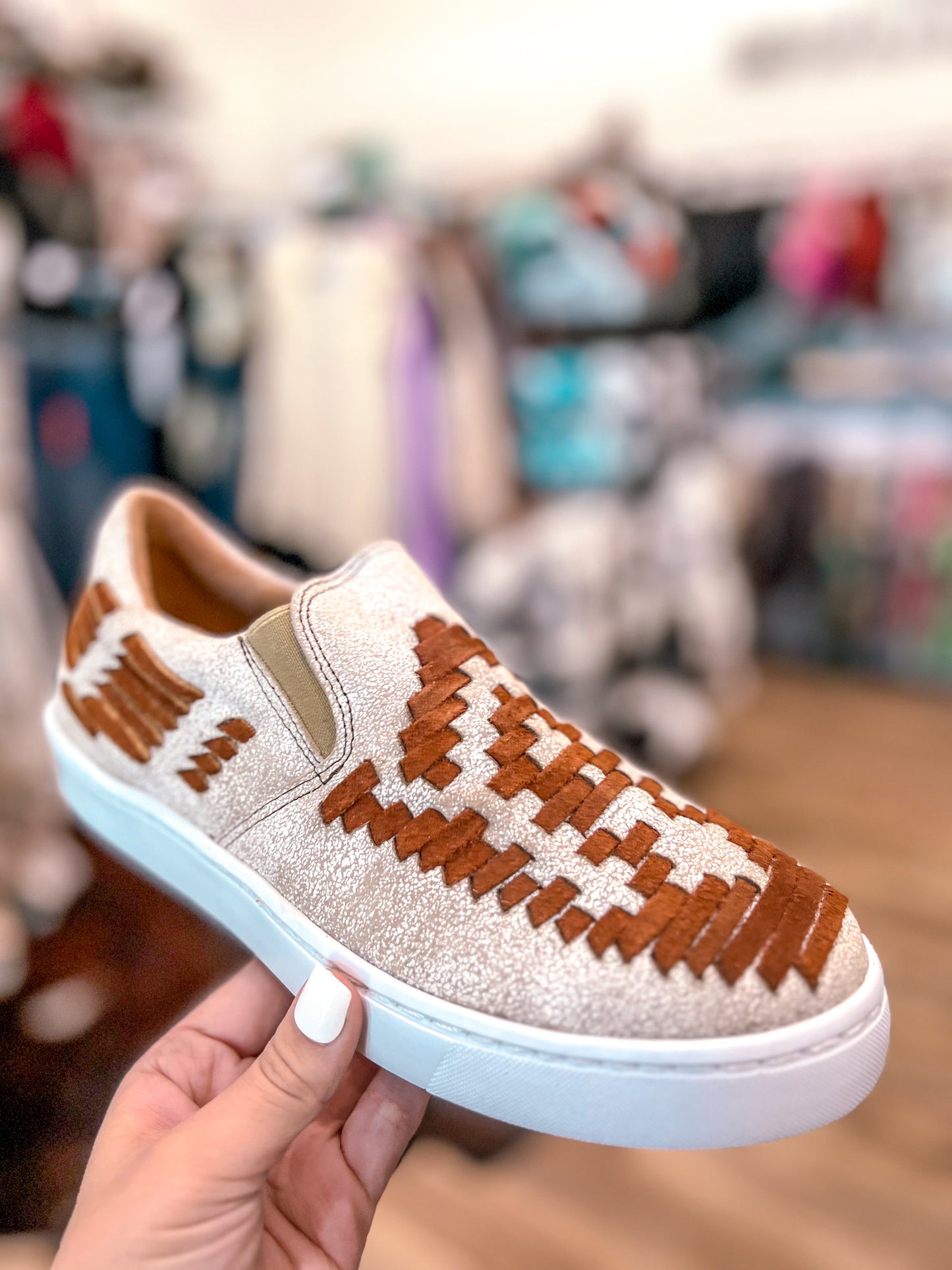 Rust Dakota Leather Tennis Shoes