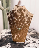 16” Sterling Silver and Turquoise Necklace