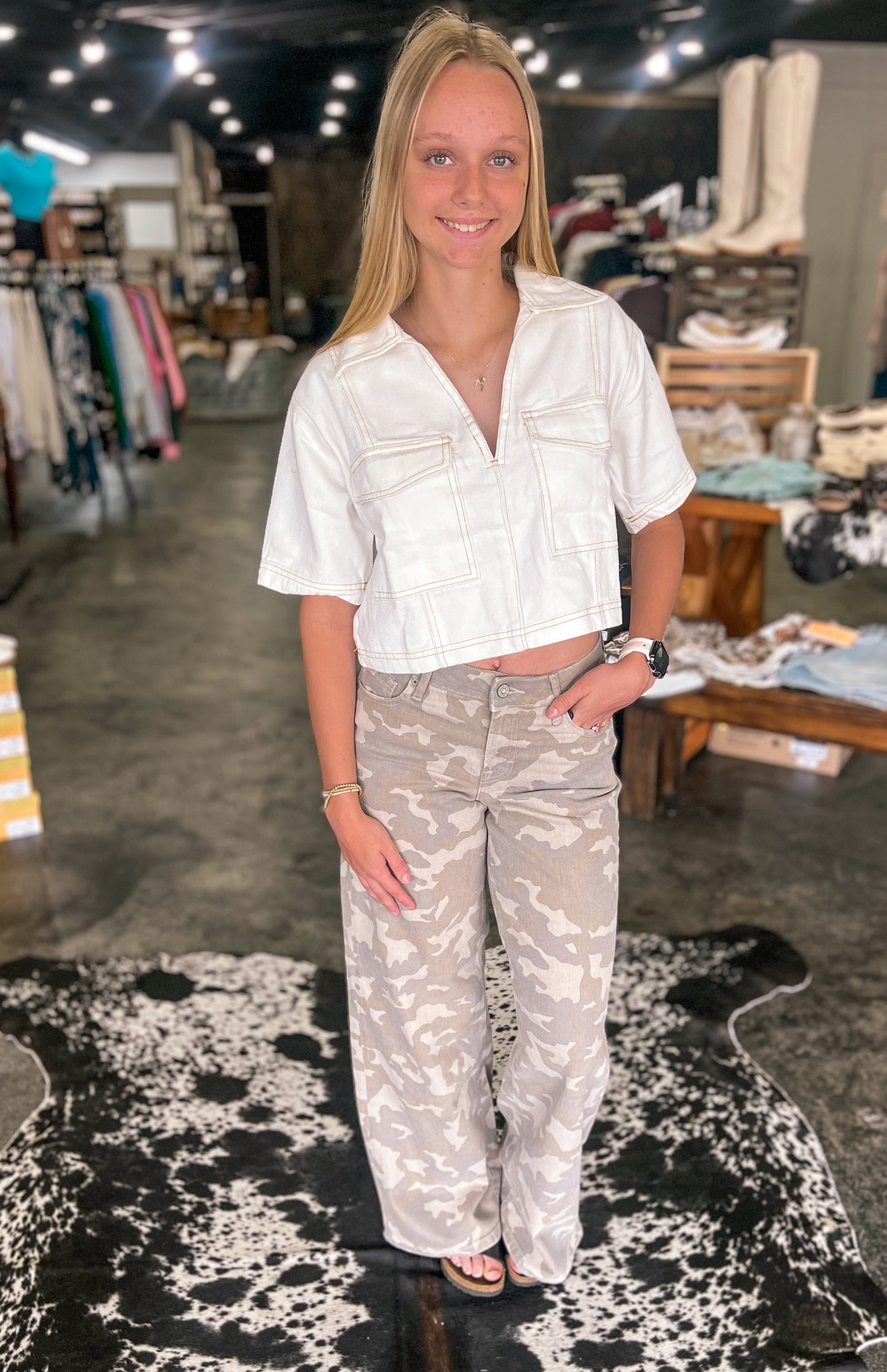 The White Horse Denim Top