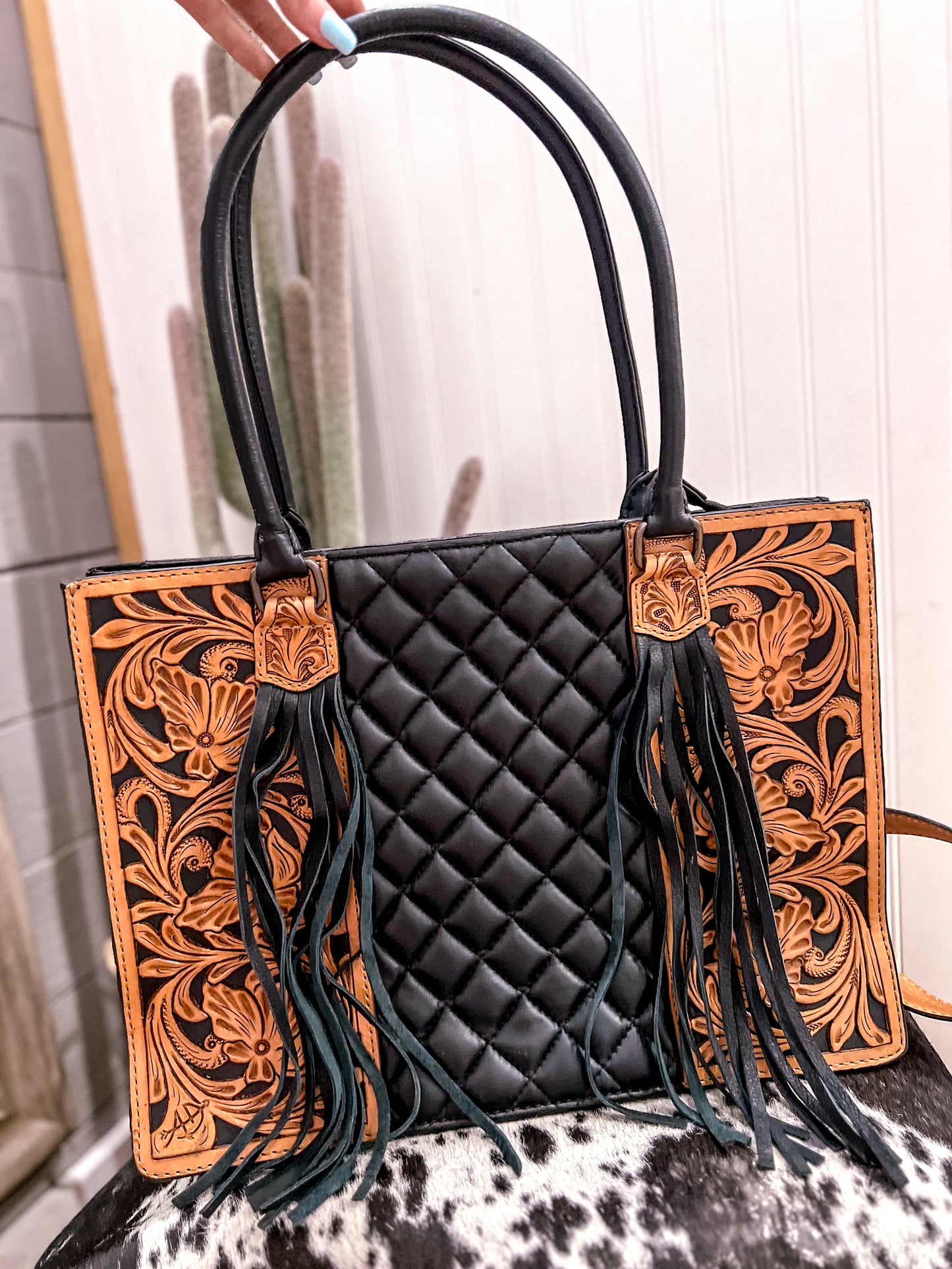 Old Money Quilted Tote Purse/Crossbody