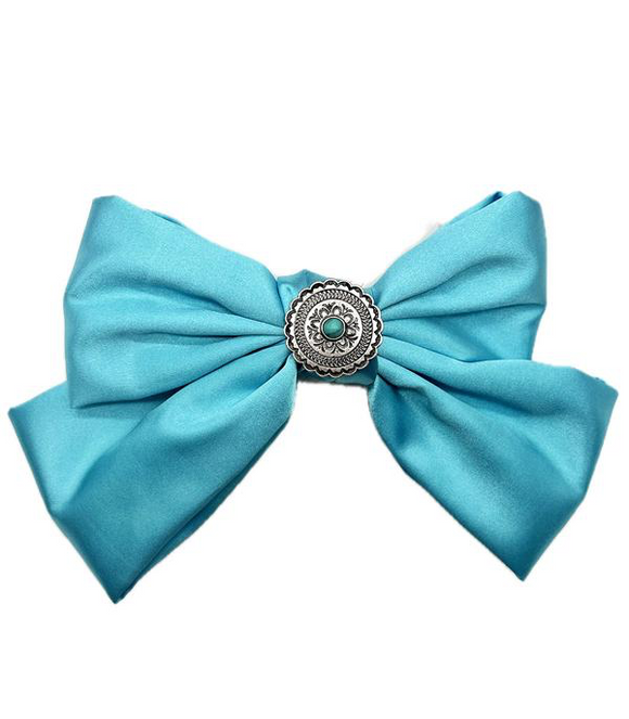 Western Concho Hair Bow *Turquoise