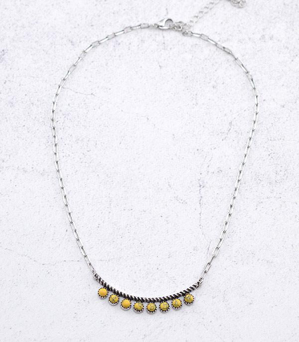 Stone Arched Necklace