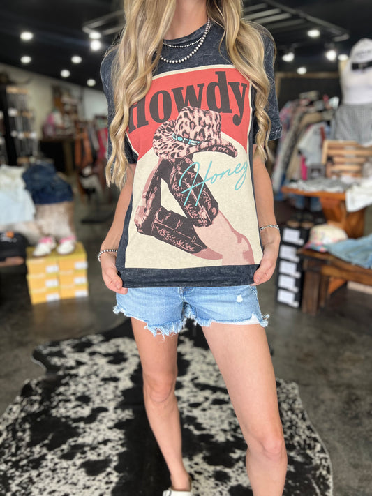 Howdy Honey Mineral Wash Graphic Tee