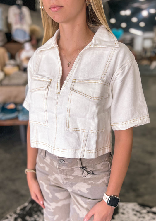 The White Horse Denim Top