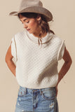 Cable Knit Crop Vest *Off White