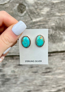 Kingman Turquoise Studs